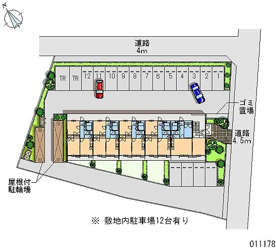 ★手数料０円★府中市白糸台　月極駐車場（LP）